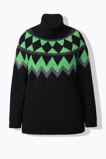 Moda za polnejše Pulover dugih rukava povišenog ovratnika plus velikost, xxl, Ulla Popken in Johann Popken (JP1880)