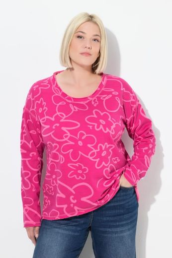 Moda za polnejše Majica dugih rukava okruglog ovratnika plus velikost, xxl, Ulla Popken in Johann Popken (JP1880)