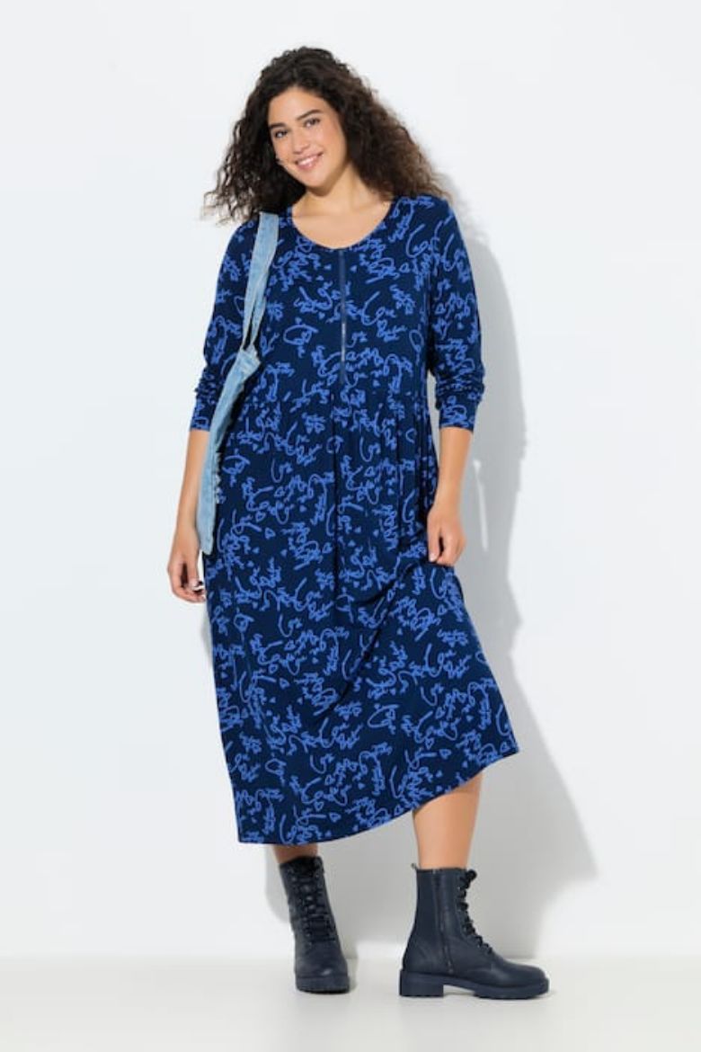 Moda za polnejše Haljina maxi dugih rukava plus velikost, xxl, Ulla Popken in Johann Popken (JP1880)