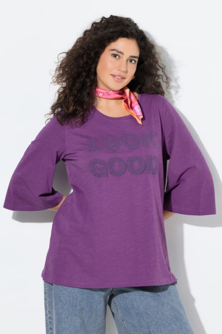 Moda za polnejše Majica 3/4 rukava A kroja plus velikost, xxl, Ulla Popken in Johann Popken (JP1880)