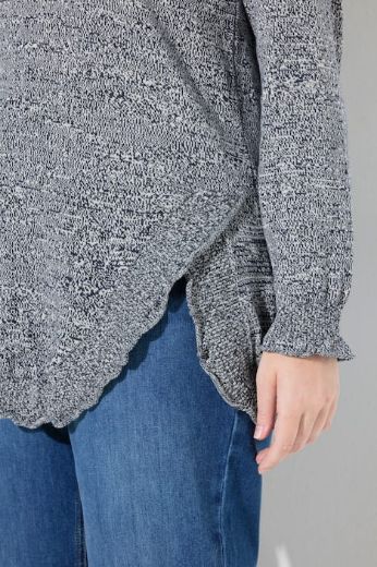 Moda za polnejše Pulover dugih rukava V ovratnika plus velikost, xxl, Ulla Popken in Johann Popken (JP1880)