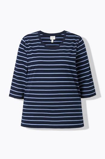 Moda za polnejše Majica 3/4 rukava okruglog ovratnika plus velikost, xxl, Ulla Popken in Johann Popken (JP1880)