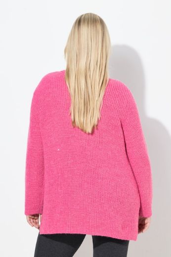 Moda za polnejše Pulover dugih rukava V ovratnika plus velikost, xxl, Ulla Popken in Johann Popken (JP1880)