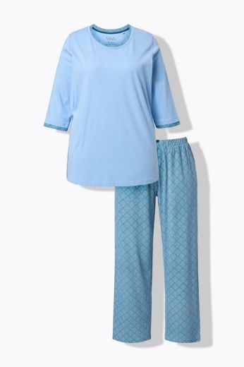 Moda za polnejše Pidžama 3/4 rukava i dugih nogavica plus velikost, xxl, Ulla Popken in Johann Popken (JP1880)