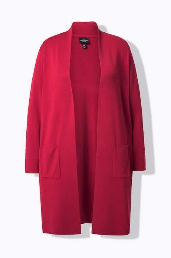 Moda za polnejše Kardigan dugi model s džepovima plus velikost, xxl, Ulla Popken in Johann Popken (JP1880)
