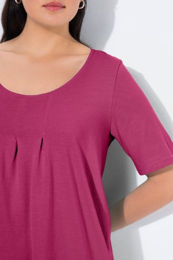 Moda za polnejše Majica s naborima duži model plus velikost, xxl, Ulla Popken in Johann Popken (JP1880)