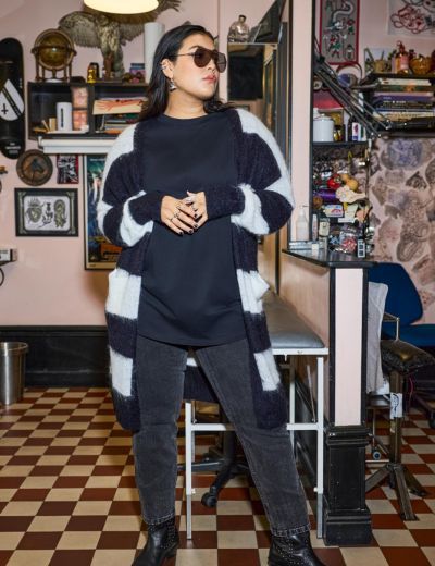 Pletene jakne SU za polnejše ženske in moške, plus velikost Pletene jakne SU xxl Ulla Popken in Johann Popken (JP1880)