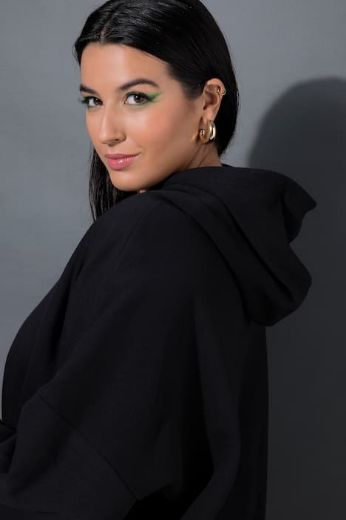 Moda za polnejše Haljina dugih rukava s kapuljačom plus velikost, xxl, Ulla Popken in Johann Popken (JP1880)