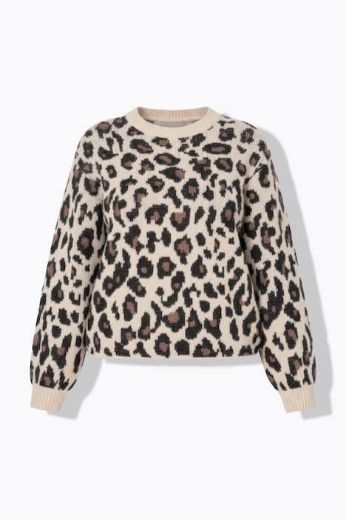 Moda za polnejše Pulover dugih rukava s leopard uzorkom plus velikost, xxl, Ulla Popken in Johann Popken (JP1880)