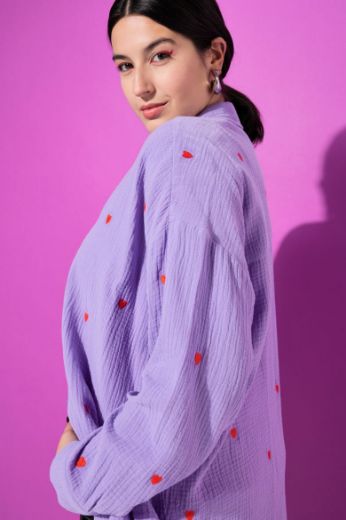 Moda za polnejše Košulja šireg kroja s motivom srca plus velikost, xxl, Ulla Popken in Johann Popken (JP1880)