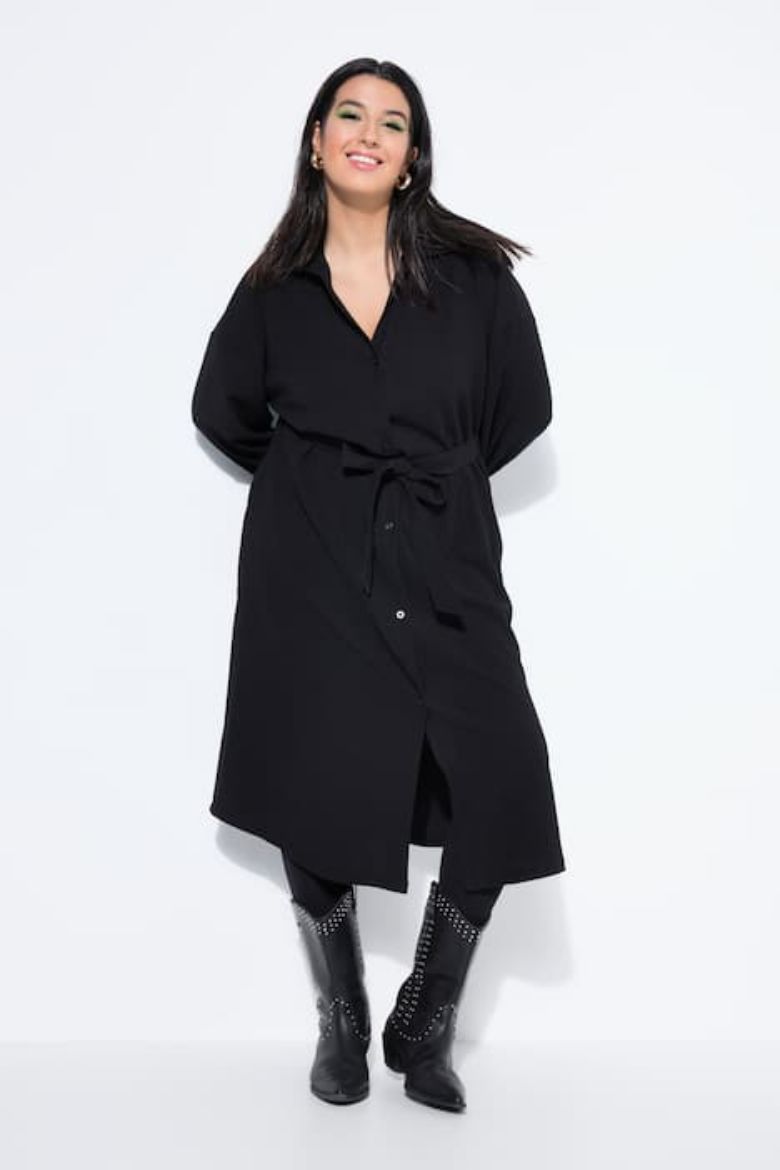 Moda za polnejše Haljina dugih rukava na kopčanje plus velikost, xxl, Ulla Popken in Johann Popken (JP1880)