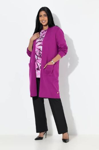 Moda za polnejše Kardigan dugi model s džepovima plus velikost, xxl, Ulla Popken in Johann Popken (JP1880)