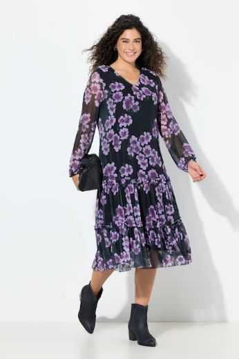 Moda za polnejše Haljina cvjetni motiv plus velikost, xxl, Ulla Popken in Johann Popken (JP1880)