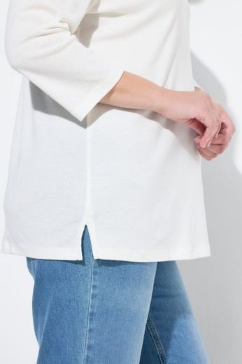Moda za polnejše Majica V ovratnika 3/4 rukava plus velikost, xxl, Ulla Popken in Johann Popken (JP1880)