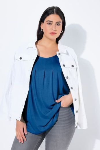 Moda za polnejše Majica s naborima duži model plus velikost, xxl, Ulla Popken in Johann Popken (JP1880)