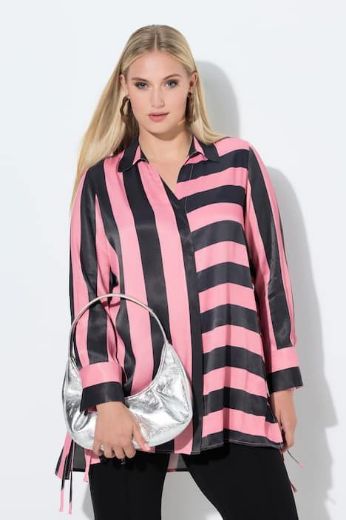 Moda za polnejše Košulja s okomitim i vodoravnim prugama plus velikost, xxl, Ulla Popken in Johann Popken (JP1880)