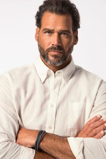 Moda za polnejše Košulja lanena dugih rukava plus velikost, xxl, Ulla Popken in Johann Popken (JP1880)