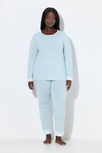 Moda za polnejše Pidžama s dodatkom ukrasne čipke plus velikost, xxl, Ulla Popken in Johann Popken (JP1880)