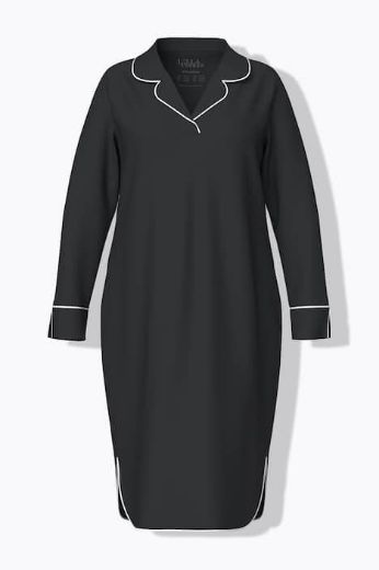 Moda za polnejše Spavaćica V ovratnika dugih rukava plus velikost, xxl, Ulla Popken in Johann Popken (JP1880)