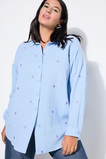 Moda za polnejše Košulja šireg kroja s motivom srca plus velikost, xxl, Ulla Popken in Johann Popken (JP1880)