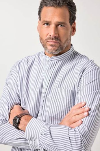 Moda za polnejše Košuljja na pruge dugih rukava plus velikost, xxl, Ulla Popken in Johann Popken (JP1880)