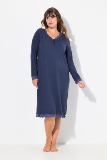 Moda za polnejše Spavaćica s dodatkom ukrasne čipke na oobrubima plus velikost, xxl, Ulla Popken in Johann Popken (JP1880)