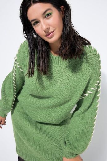 Moda za polnejše Haljina pletena dugih rukava plus velikost, xxl, Ulla Popken in Johann Popken (JP1880)