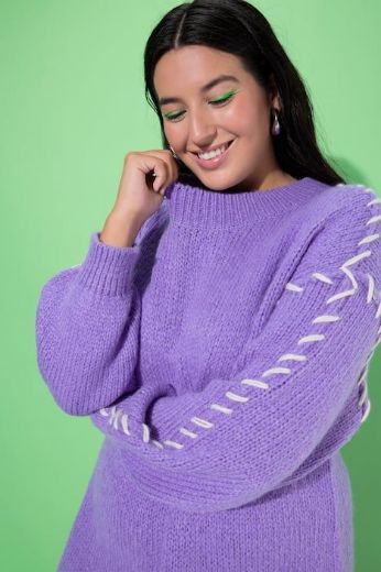 Moda za polnejše Haljina pletena dugih rukava plus velikost, xxl, Ulla Popken in Johann Popken (JP1880)