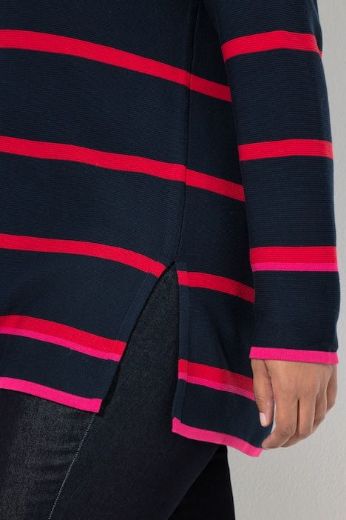 Moda za polnejše Pulover dugih rukava na pruge plus velikost, xxl, Ulla Popken in Johann Popken (JP1880)