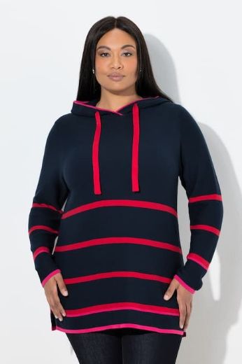 Moda za polnejše Pulover dugih rukava na pruge plus velikost, xxl, Ulla Popken in Johann Popken (JP1880)