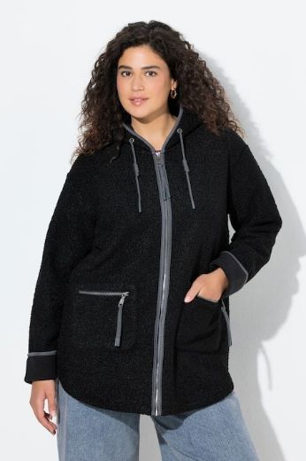 Moda za polnejše Majica dugih rukava s patentnim zatvaračem i kapuljačom plus velikost, xxl, Ulla Popken in Johann Popken (JP1880)