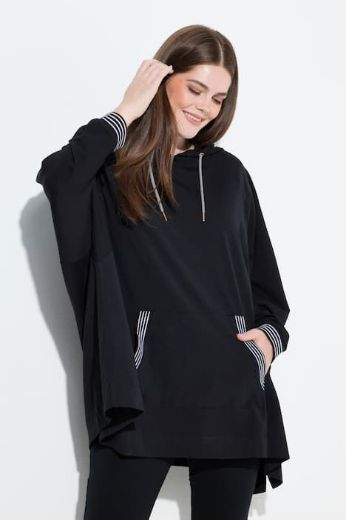 Moda za polnejše Pončo s kapuljačom plus velikost, xxl, Ulla Popken in Johann Popken (JP1880)