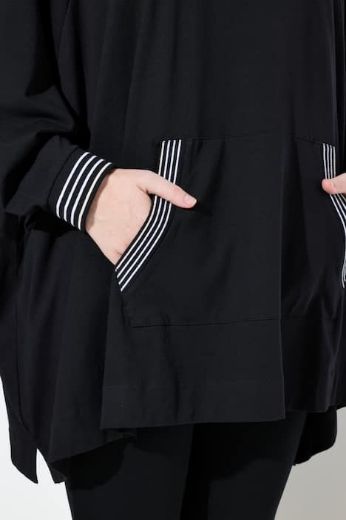 Moda za polnejše Pončo s kapuljačom plus velikost, xxl, Ulla Popken in Johann Popken (JP1880)