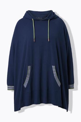 Moda za polnejše Pončo s kapuljačom plus velikost, xxl, Ulla Popken in Johann Popken (JP1880)