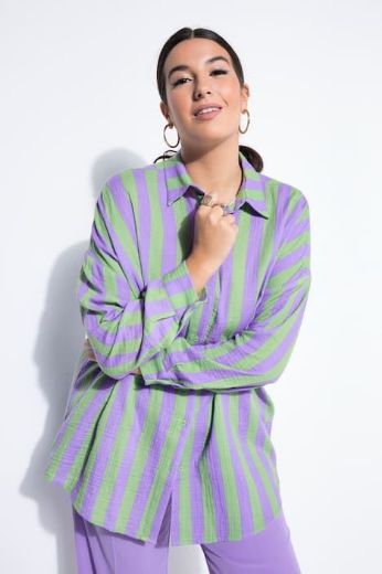 Moda za polnejše Košulja od muslina na pruge plus velikost, xxl, Ulla Popken in Johann Popken (JP1880)