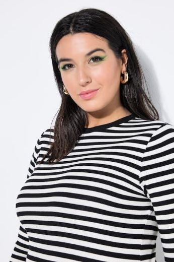 Moda za polnejše Majica dugih rukava na pruge plus velikost, xxl, Ulla Popken in Johann Popken (JP1880)