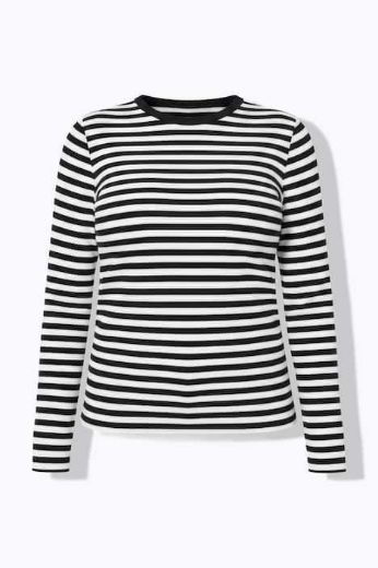 Moda za polnejše Majica dugih rukava na pruge plus velikost, xxl, Ulla Popken in Johann Popken (JP1880)