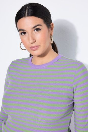 Moda za polnejše Majica dugih rukava na pruge plus velikost, xxl, Ulla Popken in Johann Popken (JP1880)