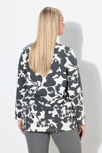 Moda za polnejše Majica dugih rukava s apstraktnim printom plus velikost, xxl, Ulla Popken in Johann Popken (JP1880)