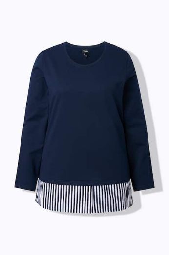 Moda za polnejše Majica dugih rukava okruglog ovratnika plus velikost, xxl, Ulla Popken in Johann Popken (JP1880)