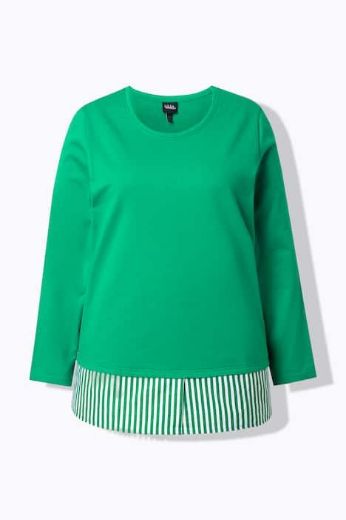 Moda za polnejše Majica dugih rukava okruglog ovratnika plus velikost, xxl, Ulla Popken in Johann Popken (JP1880)