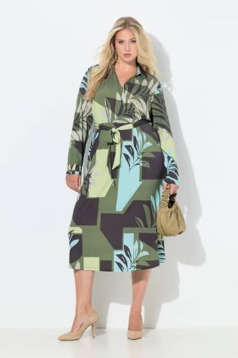 Moda za polnejše Haljina midi dugih rukava plus velikost, xxl, Ulla Popken in Johann Popken (JP1880)