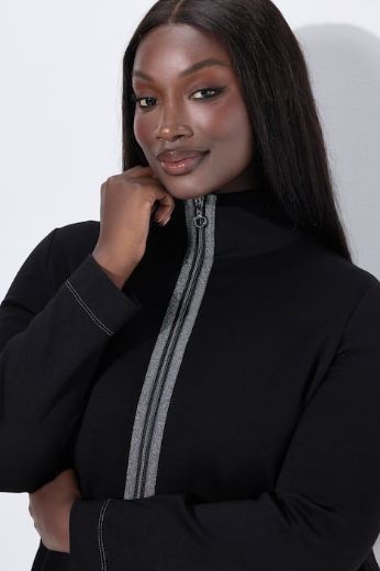 Moda za polnejše Majica dugih rukava s patentnim zatvaračem plus velikost, xxl, Ulla Popken in Johann Popken (JP1880)