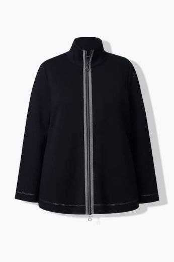 Moda za polnejše Majica dugih rukava s patentnim zatvaračem plus velikost, xxl, Ulla Popken in Johann Popken (JP1880)