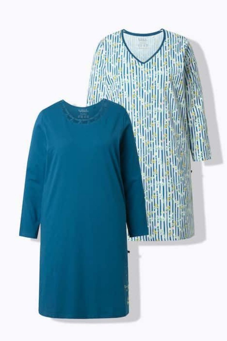 Moda za polnejše Spavaćica dugih rukava 2 komada plus velikost, xxl, Ulla Popken in Johann Popken (JP1880)