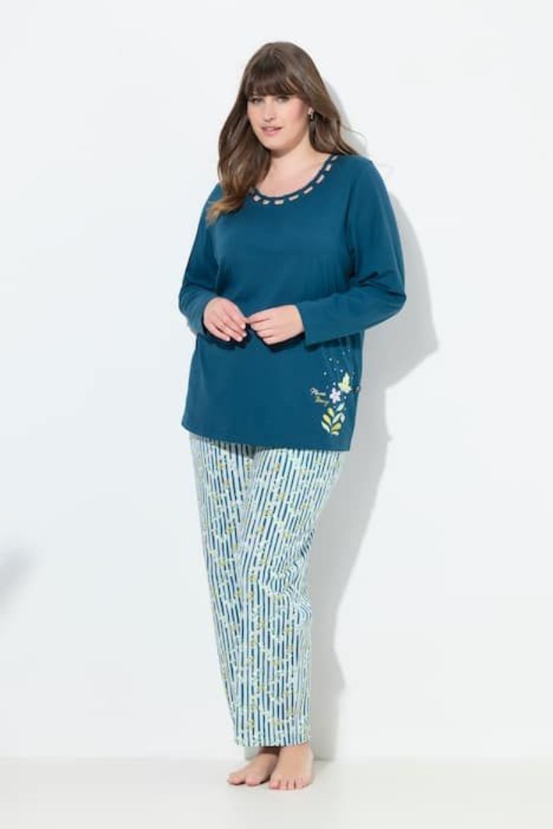 Moda za polnejše Pidžama dugih rukava i dugih nogavica plus velikost, xxl, Ulla Popken in Johann Popken (JP1880)