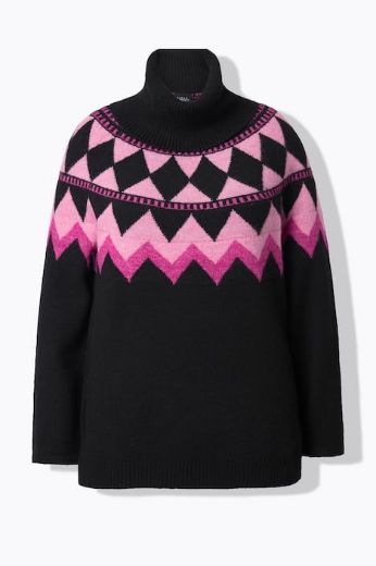 Moda za polnejše Pulover dugih rukava povišenog ovratnika plus velikost, xxl, Ulla Popken in Johann Popken (JP1880)