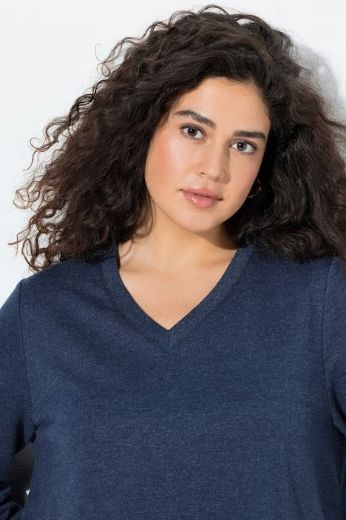 Moda za polnejše Majica dugih rukava V ovratnika plus velikost, xxl, Ulla Popken in Johann Popken (JP1880)