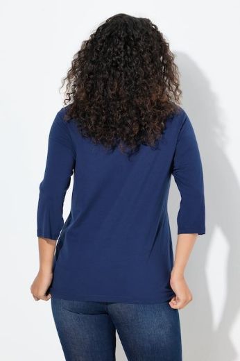 Moda za polnejše Majica 3/4 rukava V ovratnika plus velikost, xxl, Ulla Popken in Johann Popken (JP1880)