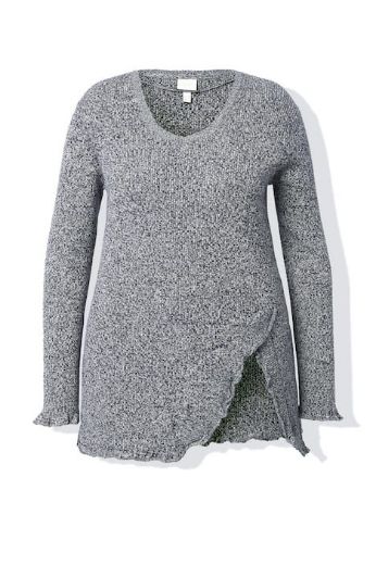 Moda za polnejše Pulover dugih rukava V ovratnika plus velikost, xxl, Ulla Popken in Johann Popken (JP1880)